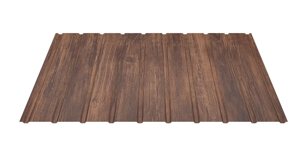 T8 dió famintás trapézlemez – famintázatú kerítés