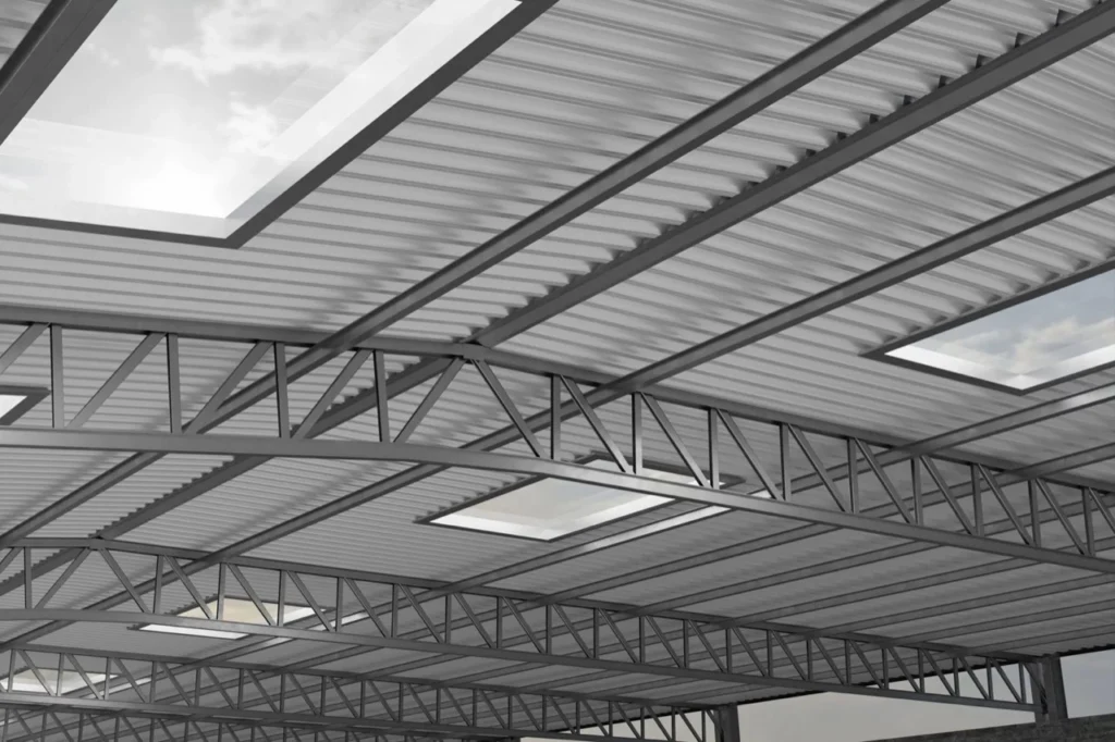 Teherhordó trapézlemez födém