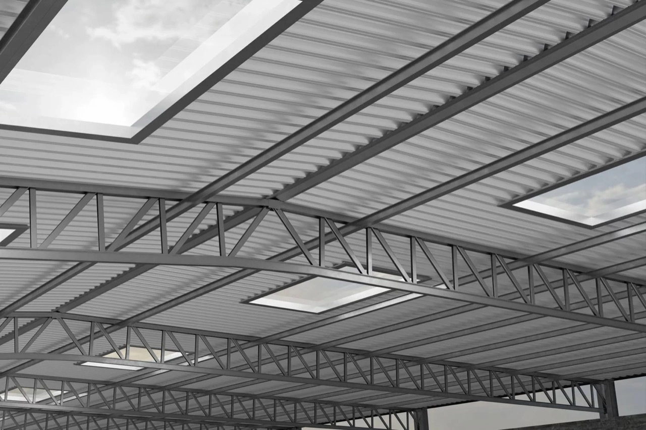 Teherhordó trapézlemez födém